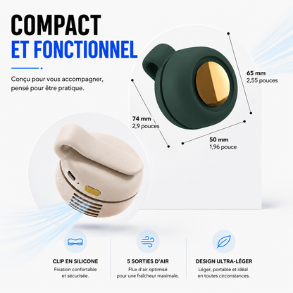 HydraAir™ | Ventilateur Clip Portable — Mains Libres
