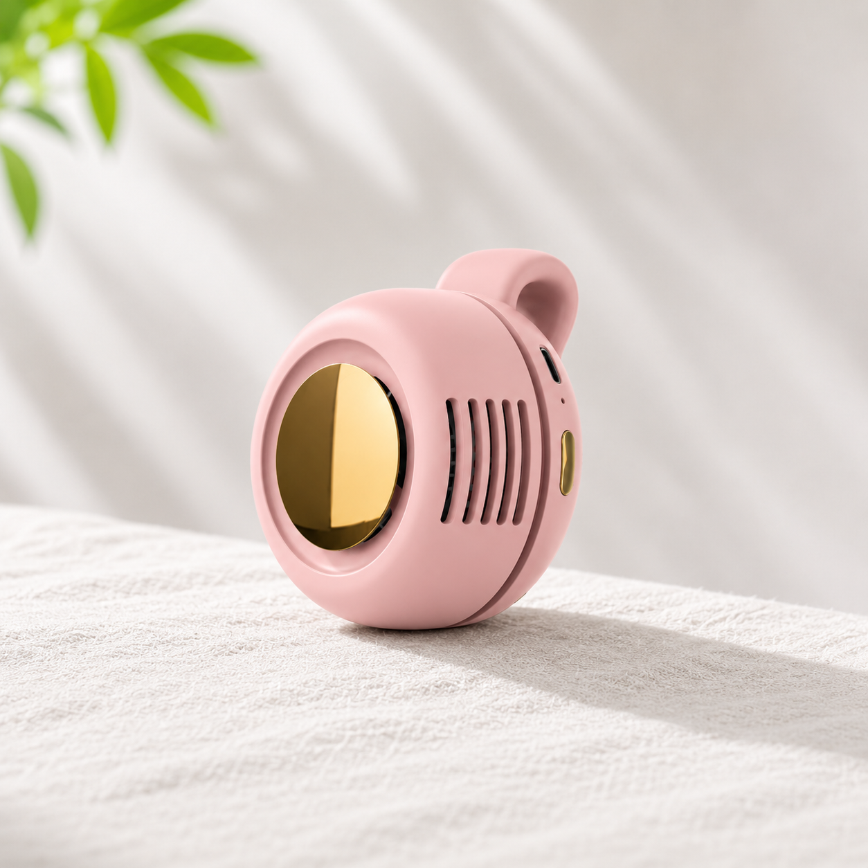 HydraAir™ ventilateur clip portable couleur rose – rafraîchissement mains libres été